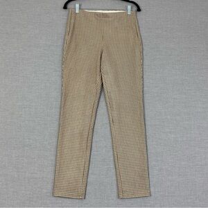 NEW Adrianna Papell Houndstooth Pants Pull On Size 6 Mustard Square Plaid